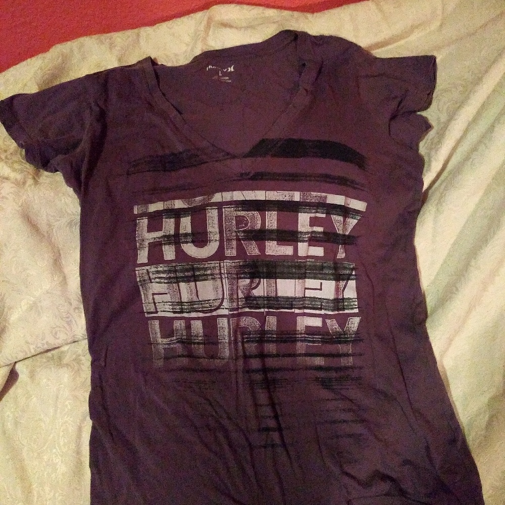 Womens Hurley V Neck T Shirt